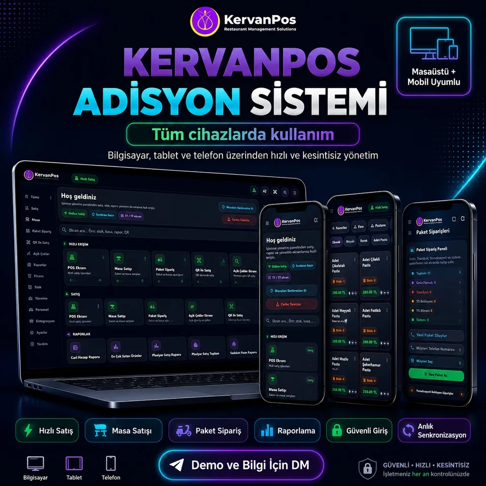 KervanPOS işletme yönetim sistemi